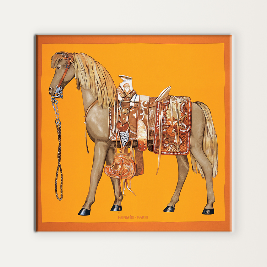 Hermes horse with orange background MUR Gallery